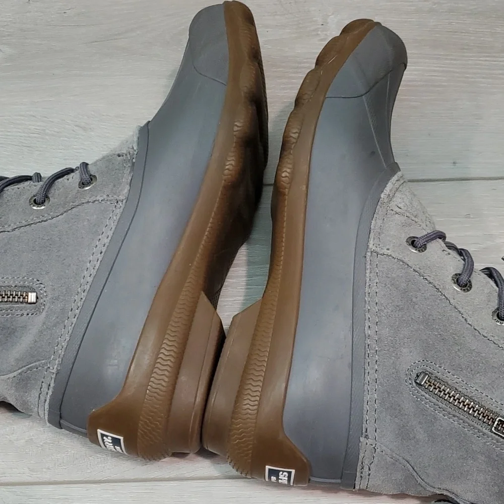 Sperry Womens Top Sider Wool Saltwater Rubber Waterproof Boots shoes sz 6.5M